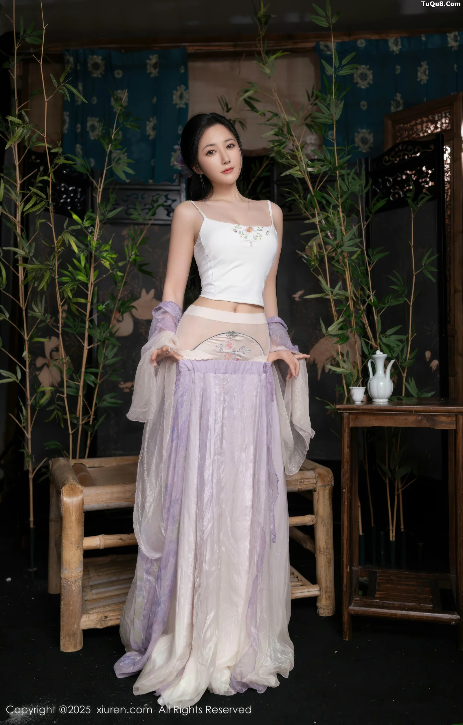 秀人集.com_[XiuRen秀人网]No.10737_模特鱼子酱Fish性感紫色连衣裙配白色丝袜秀曼妙身姿诱惑写真74P