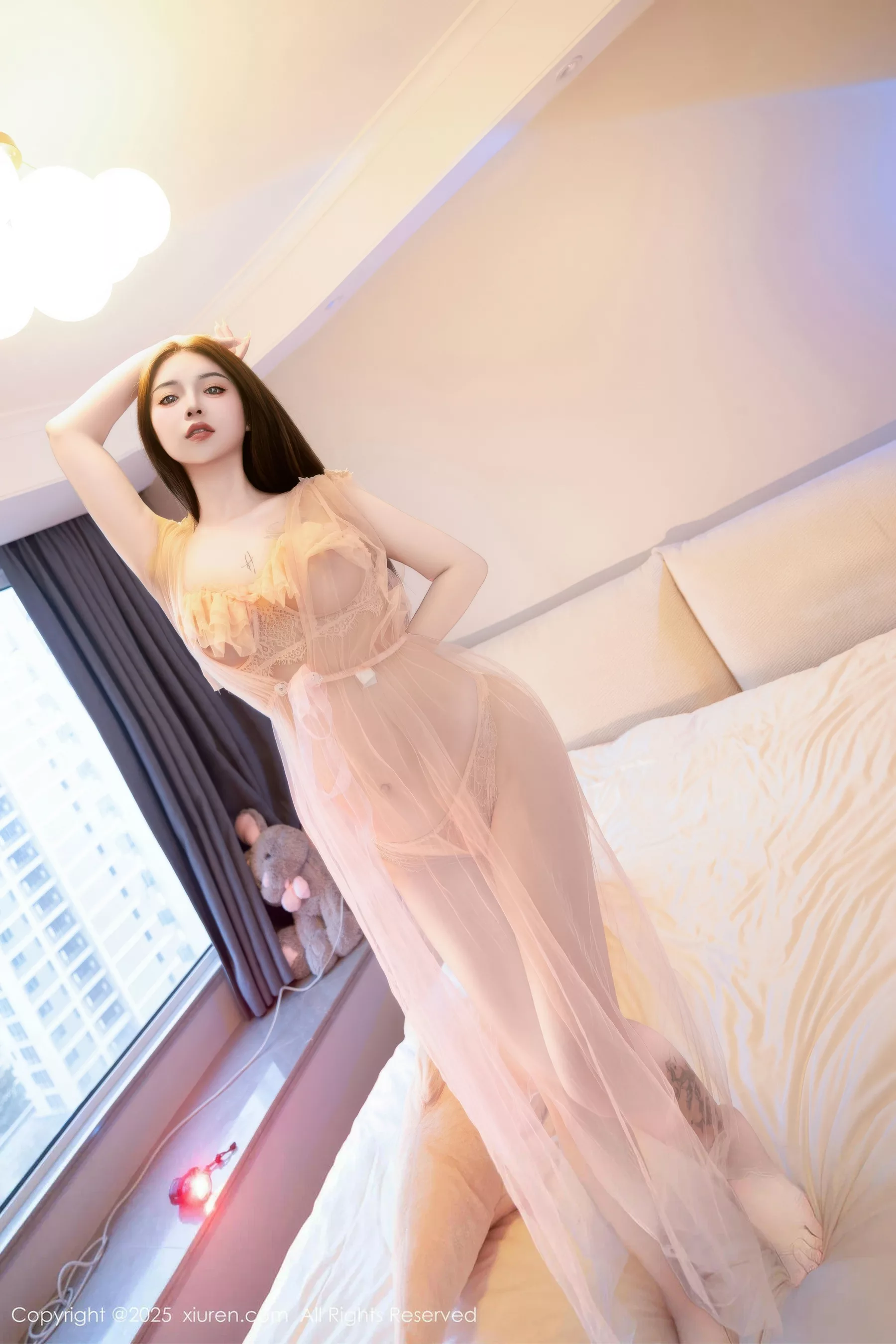 秀人集.com_[XiuRen秀人网]No.10781_模特沐娜娜性感粉色薄纱服饰配粉色内衣秀丰腴身姿撩人诱惑写真61P