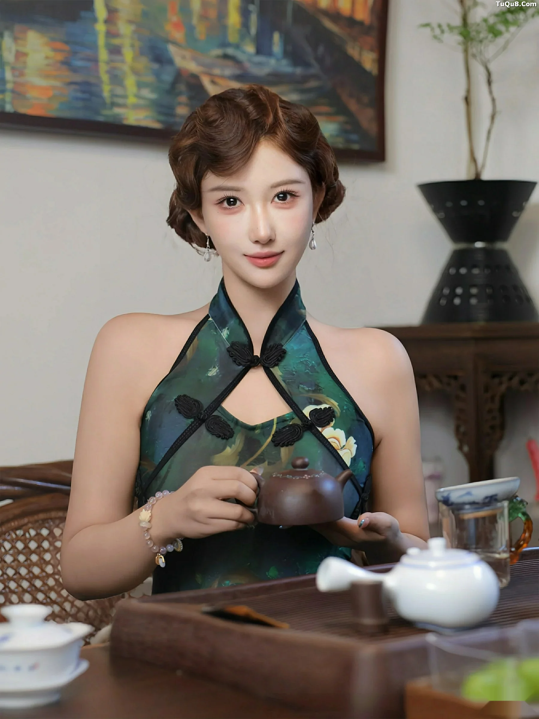 秀人集.com_[XiuRen秀人网]No.10815_模特金允希Yuki性感绿色旗袍配超薄肉丝秀丰腴身材迷人诱惑写真78P