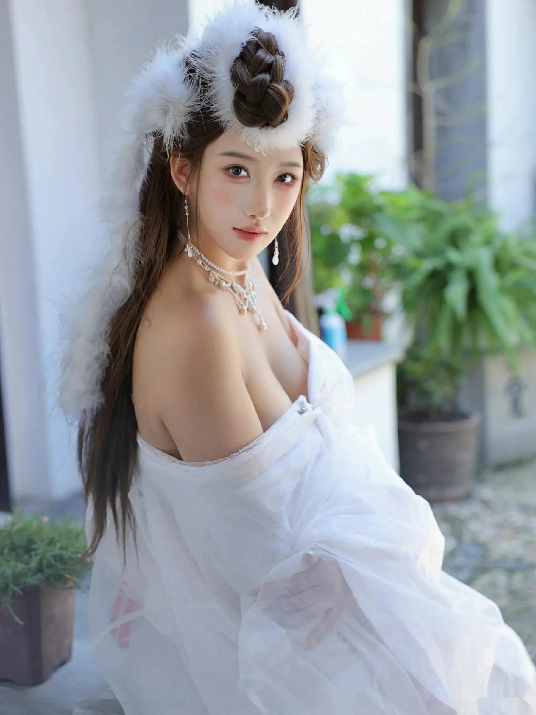 秀人集.com_[XiuRen秀人网]No.10843_模特金允希Yuki性感白色锦毛鼠装扮低胸秀丰腴身材完美诱惑写真78P