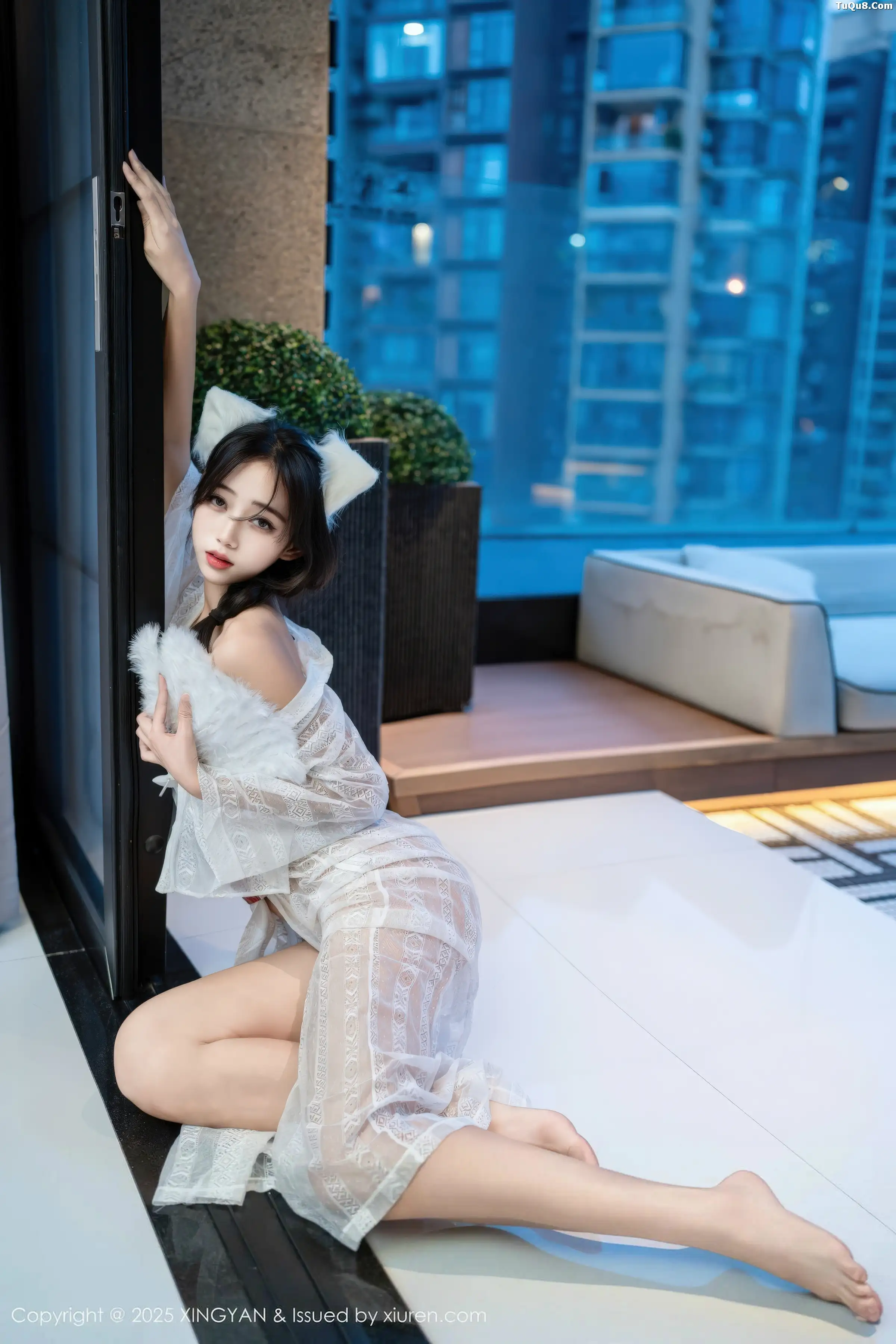 秀人集.com_[XINGYAN星颜社]VOL.442_模特时安安私房性感白色薄透连衣裙秀柔美身姿迷人诱惑写真75P